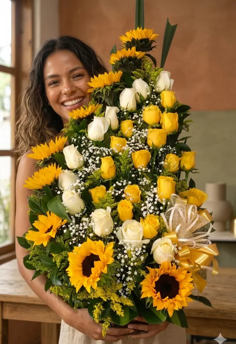 Arreglo Celebración Dorada